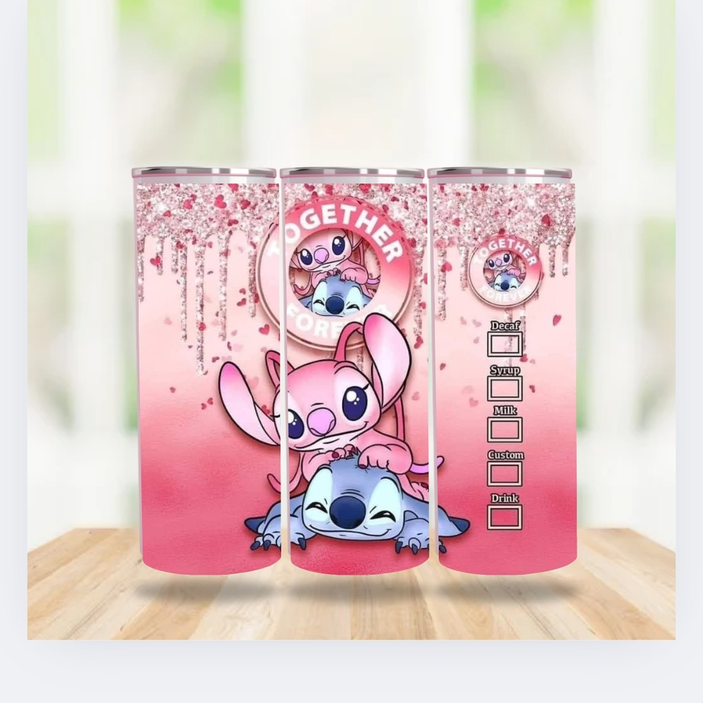 Pink Cartoon Tumbler